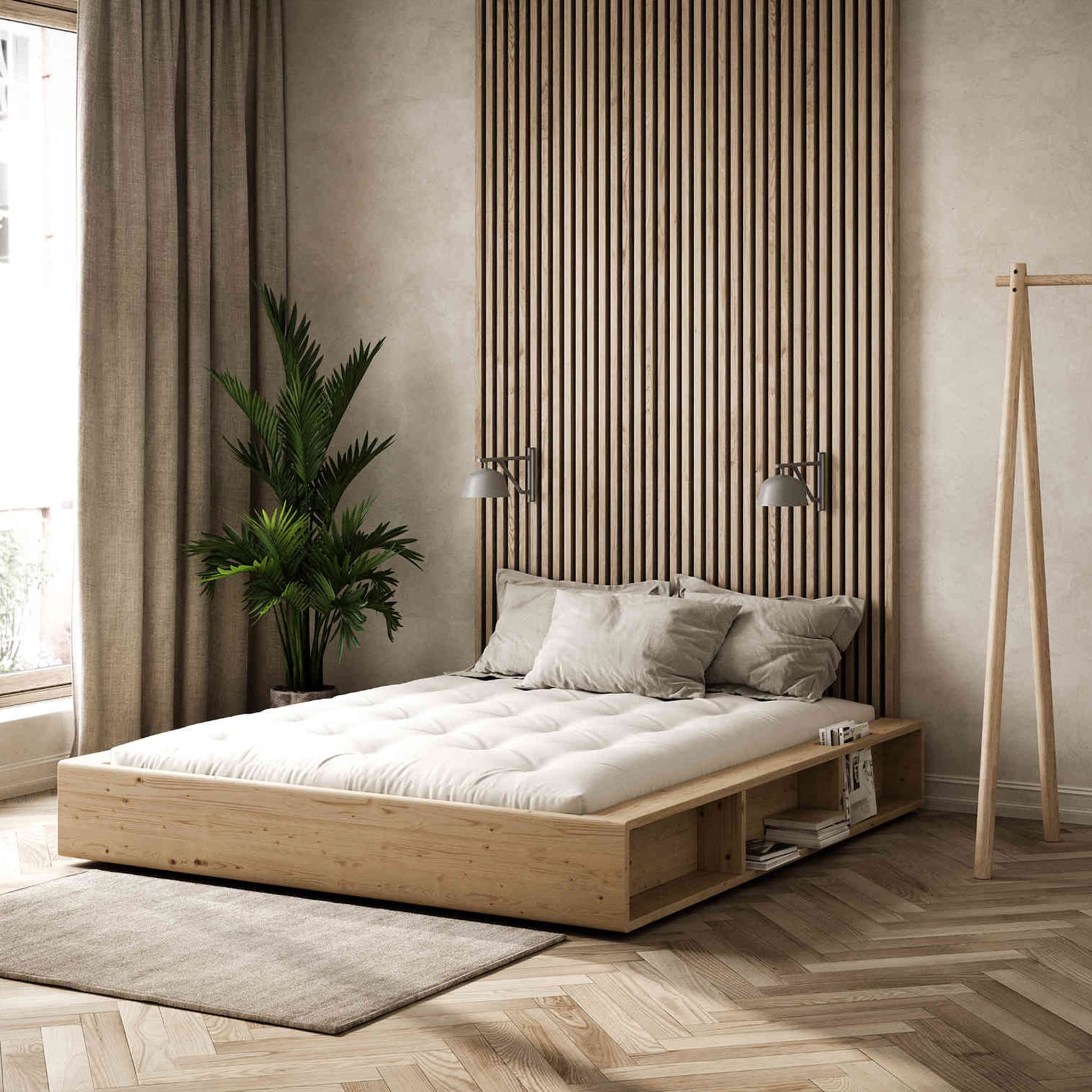 Lit futon ZIGGY en pin massif avec rangements - ZIGGY, KARUP DESIGN
