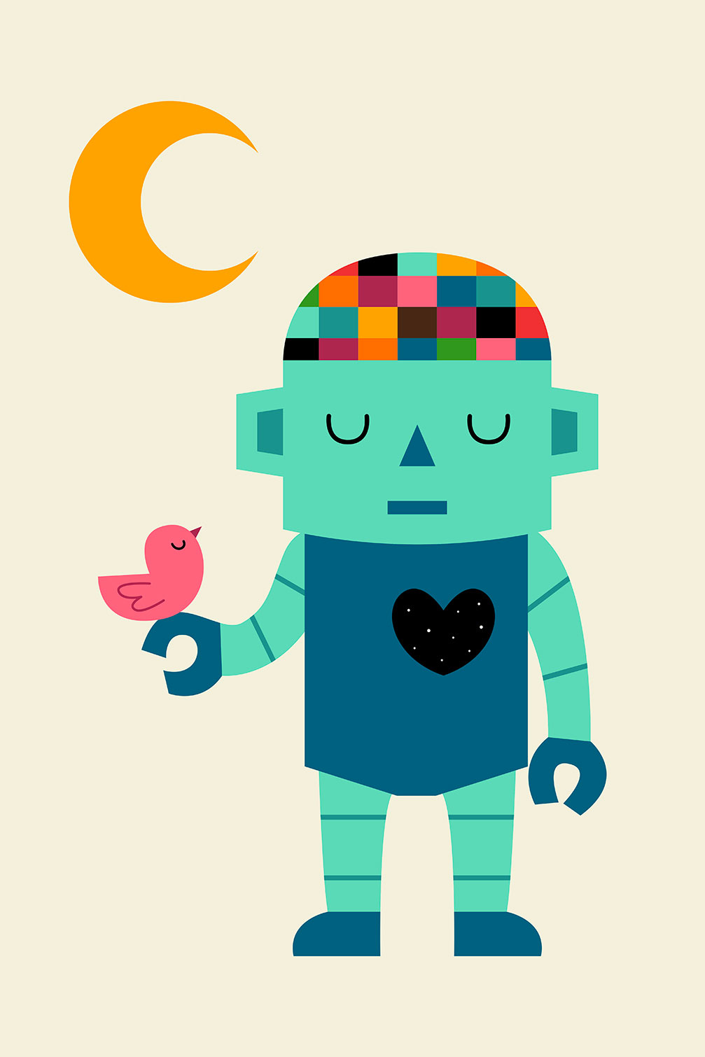 Tableau coeur de robot, HEXOA