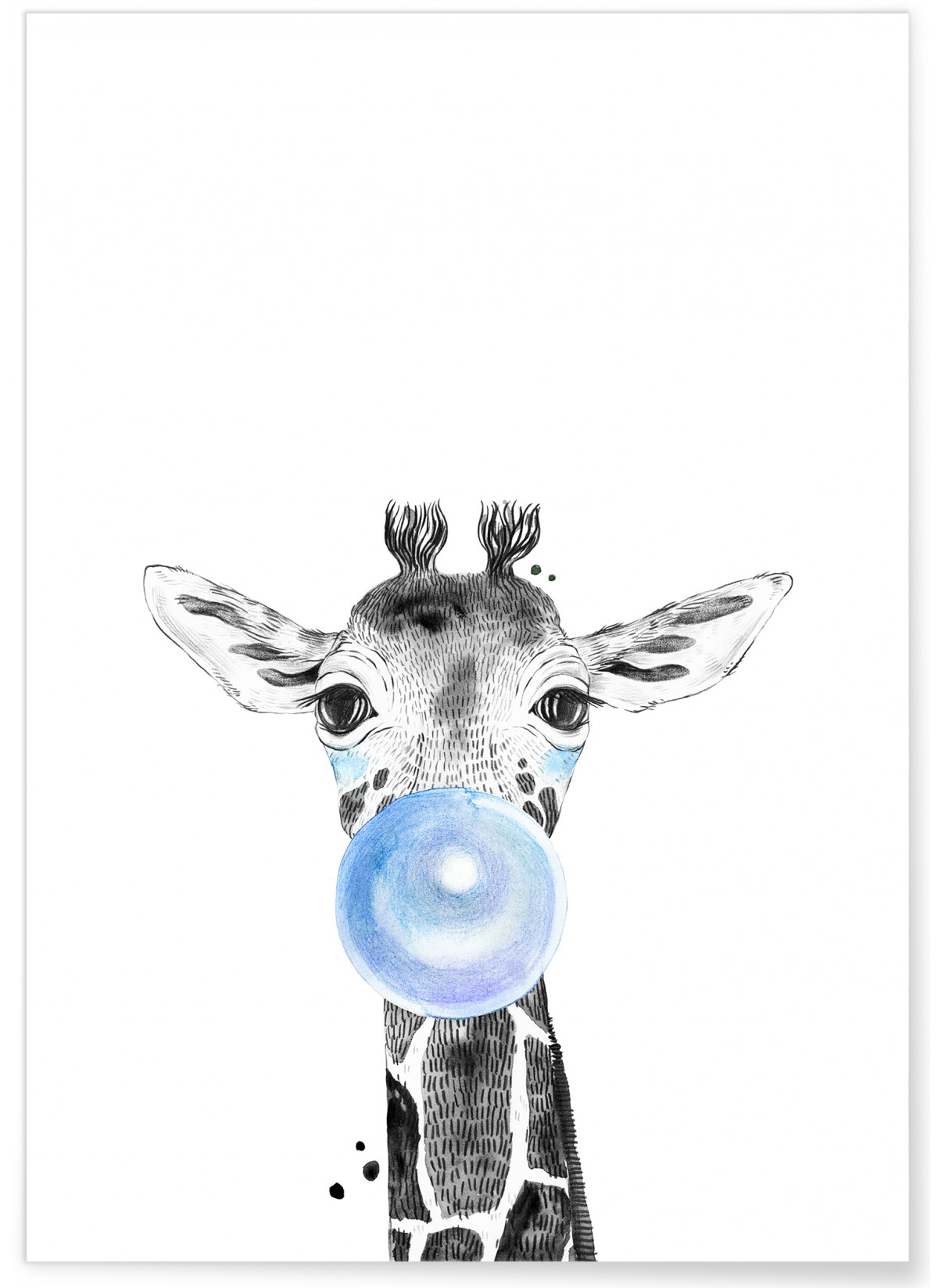 Poster Bulle de Girafe Bleue, L'AFFICHERIE