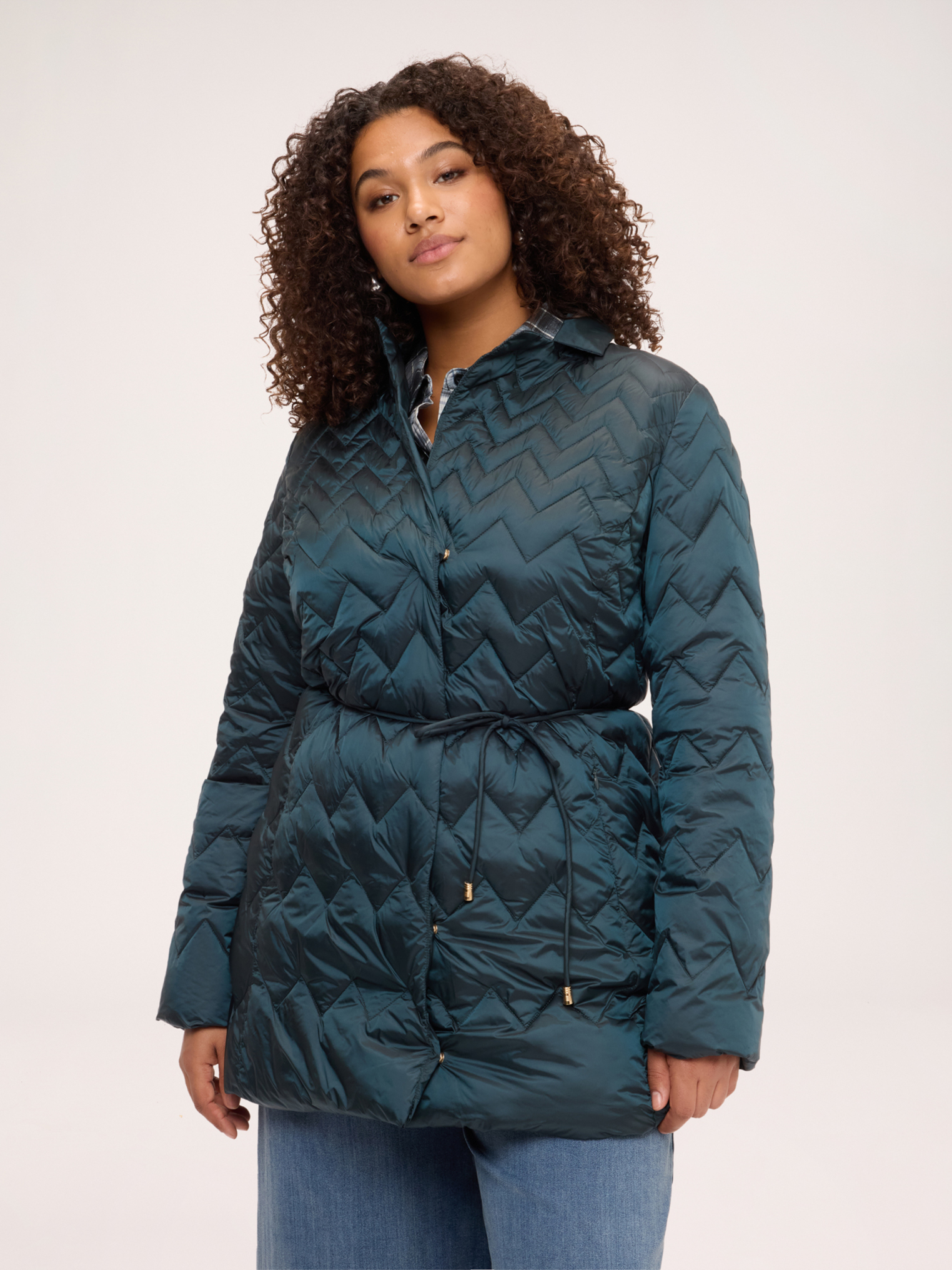 Doudoune matelassée à motif chevron, FIORELLA RUBINO