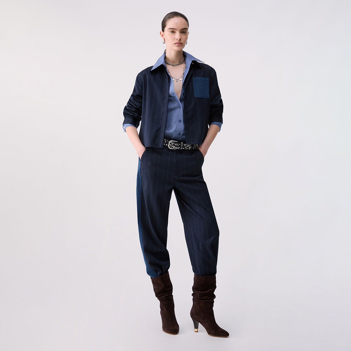 Pantalon ballon à fines rayures, LIU JO