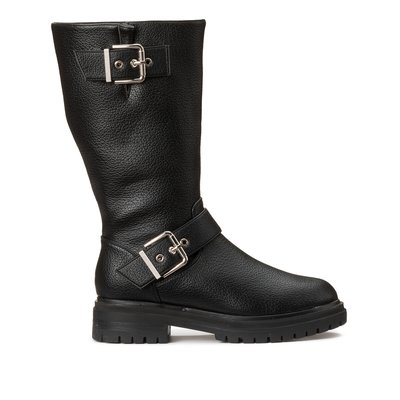 Recycled Biker Boots with Block Heel, Wide Fit LA REDOUTE COLLECTIONS PLUS