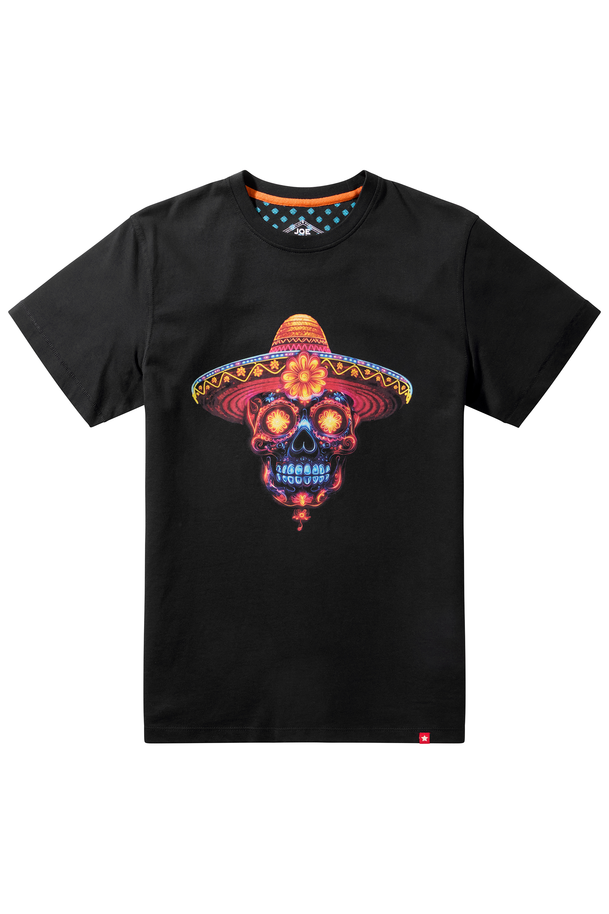 T-shirt graphique crâne néon, JOE BROWNS
