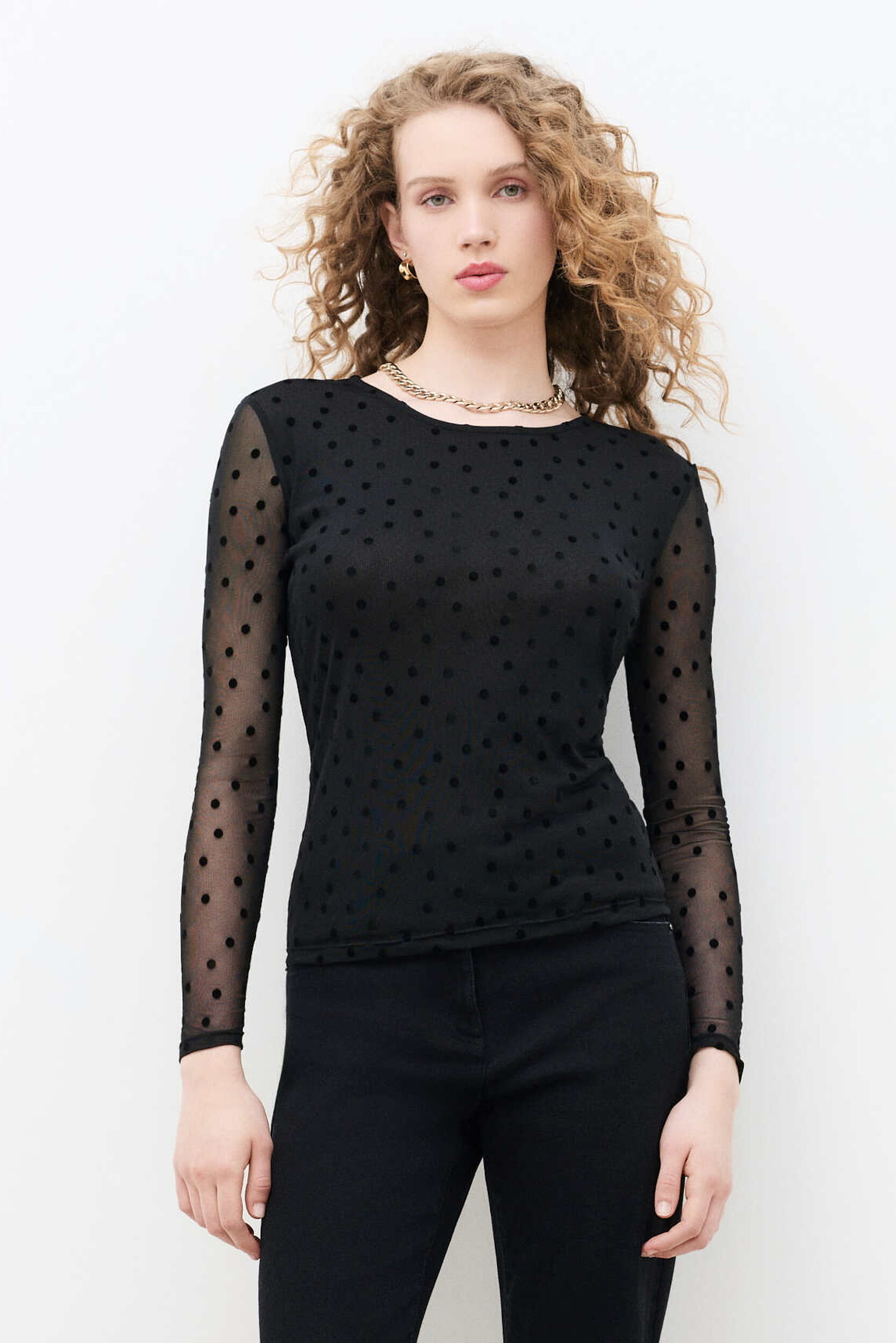 T-shirt ajusté col rond TCECILE, CAROLL
