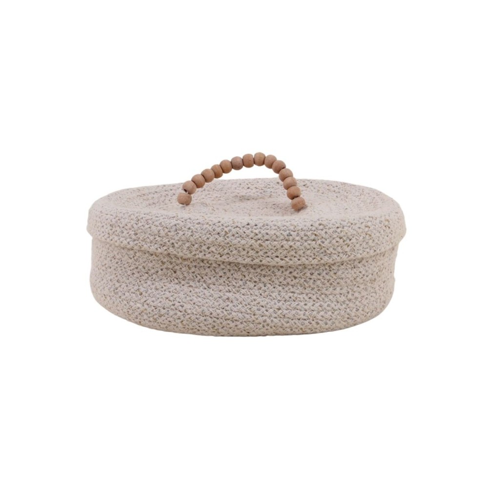 Panier ovale en coton avec couvercle 25x20cm, ORNAMI
