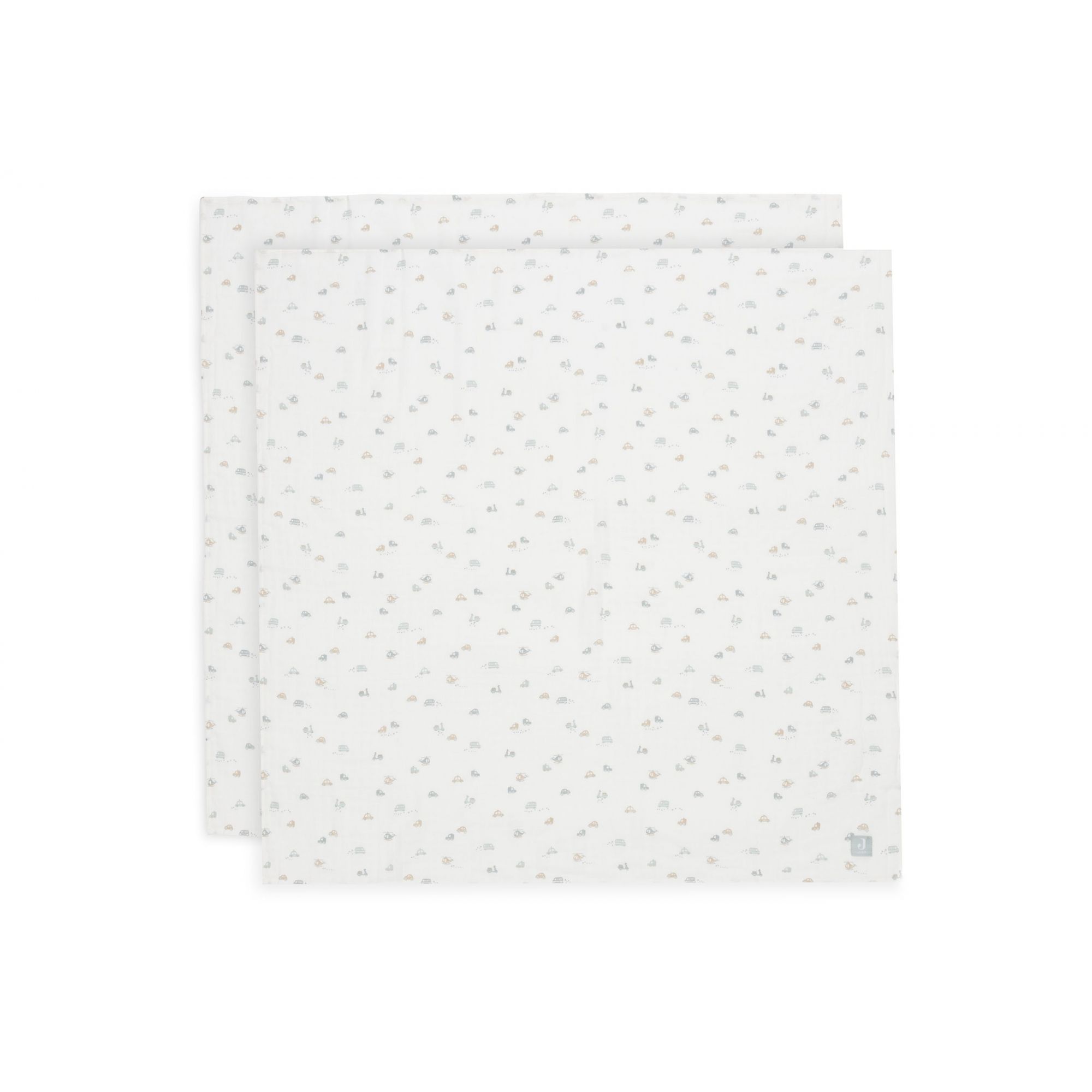 Lot de 2 langes gaze de coton 115 x 115 cm On The Go, JOLLEIN