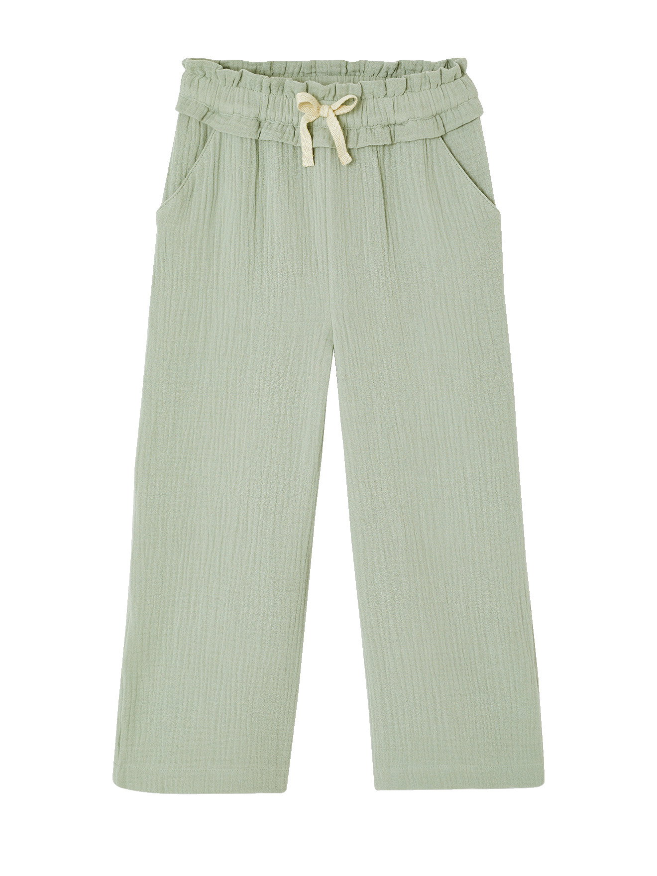 Pantalon large gaze de coton, VERTBAUDET