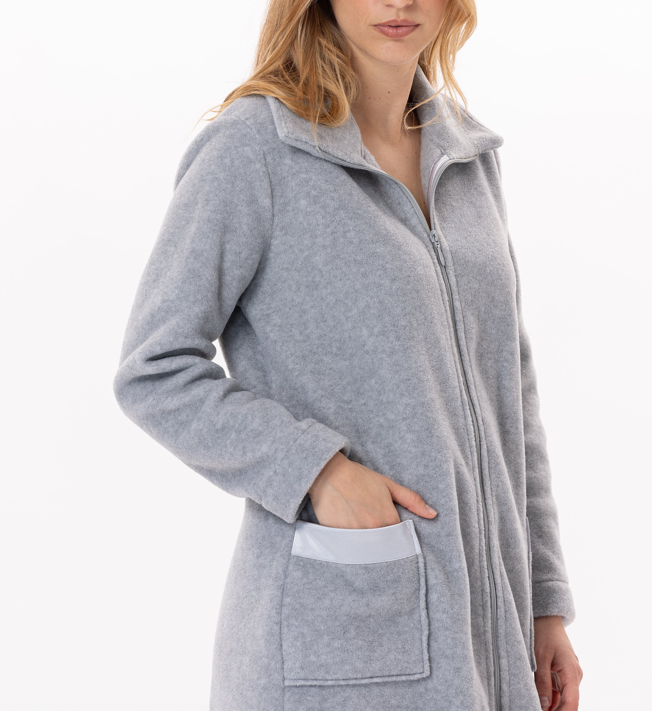 Peignoir Polaire Femme Court - Léger, Doux, Avec Ceinture Et Poches, Idéal Après Douche Ou Pour Se Détendre