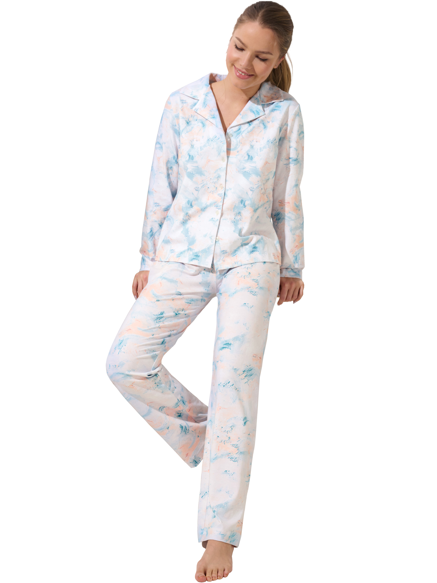 Pyjama pantalon chemise manches longues Olena, LISCA