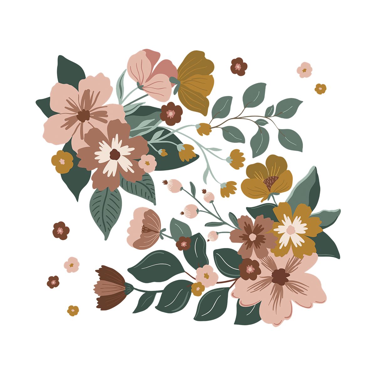 Sticker Lilipinso Sticker grandes fleurs 64 x 90 cm