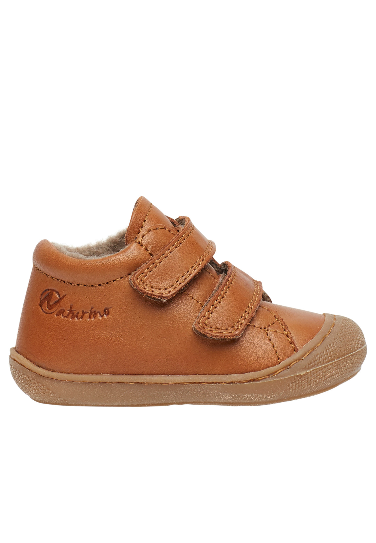 Chaussures premiers pas en cuir doublés en laine COCOON VL, NATURINO