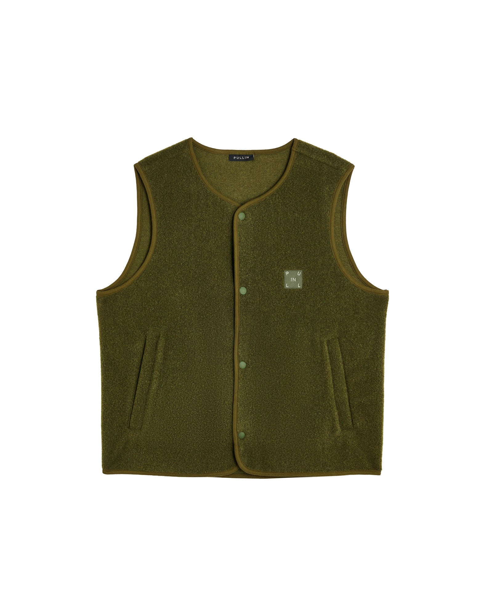 GILET SANS MANCHE KAKI, PULLIN
