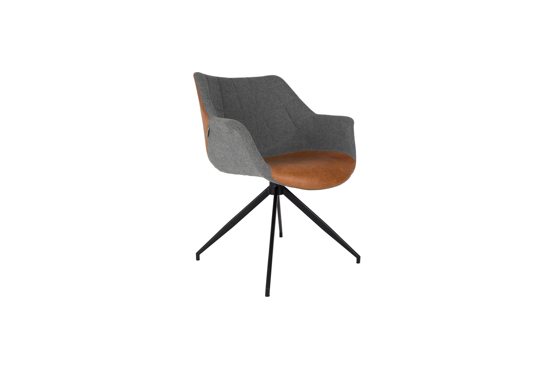 Fauteuil en cuir Doulton, ZUIVER