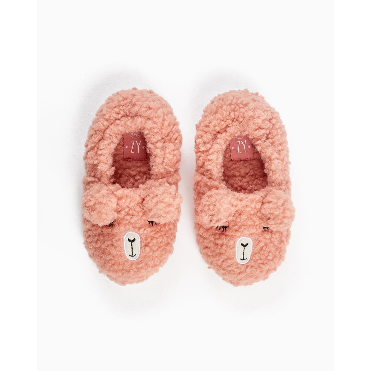 Chaussons avec des oreilles pour fille alpaga discover peru rose