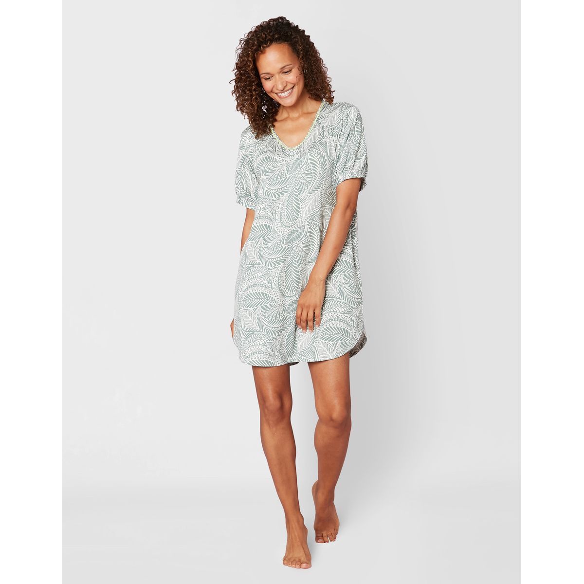 Chemise de nuit en viscose lasthanne imprim e coachella 501