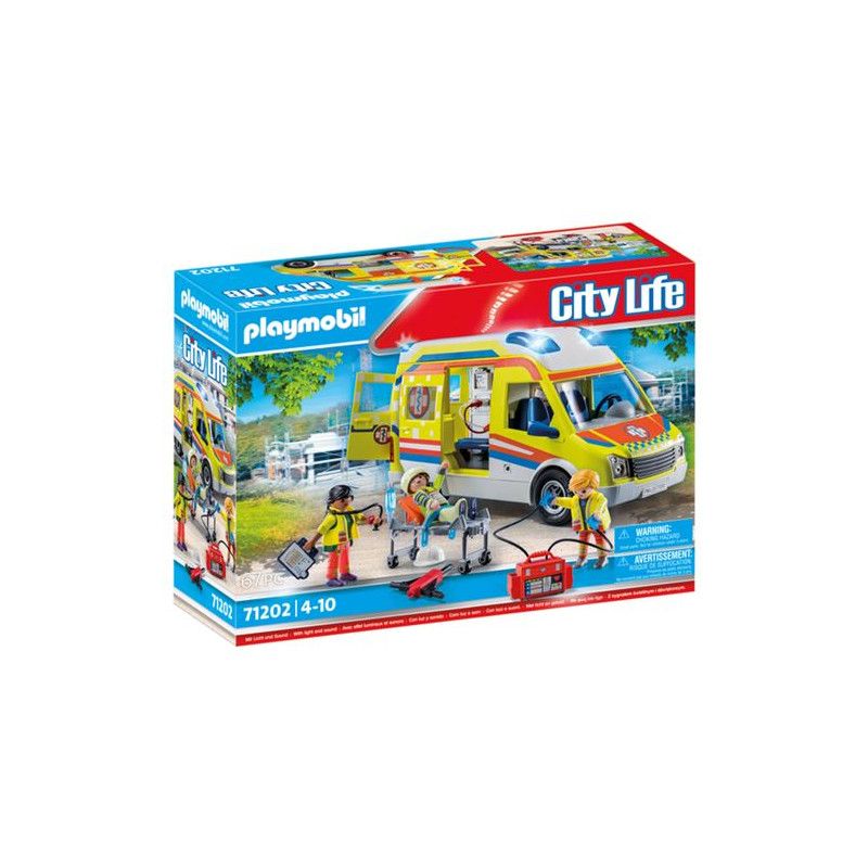Playmobil® - Urgentiste avec moto et effet lumineux - 71205 - Playmobil®  City Action