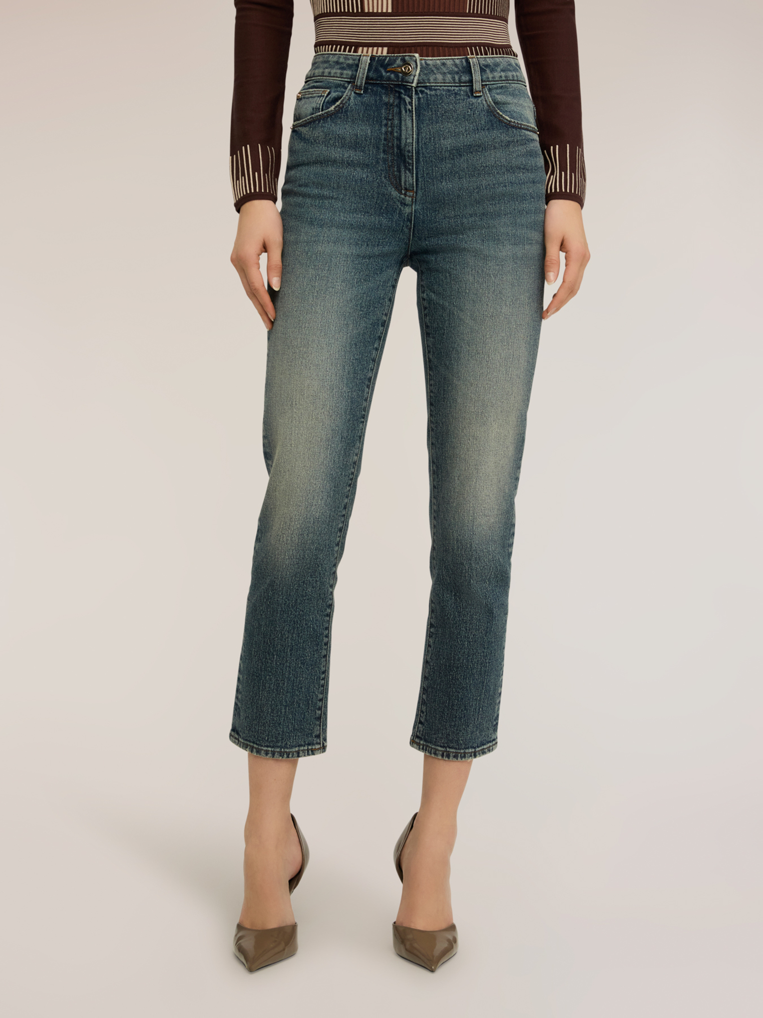Jean mum fit taille haute, MOTIVI