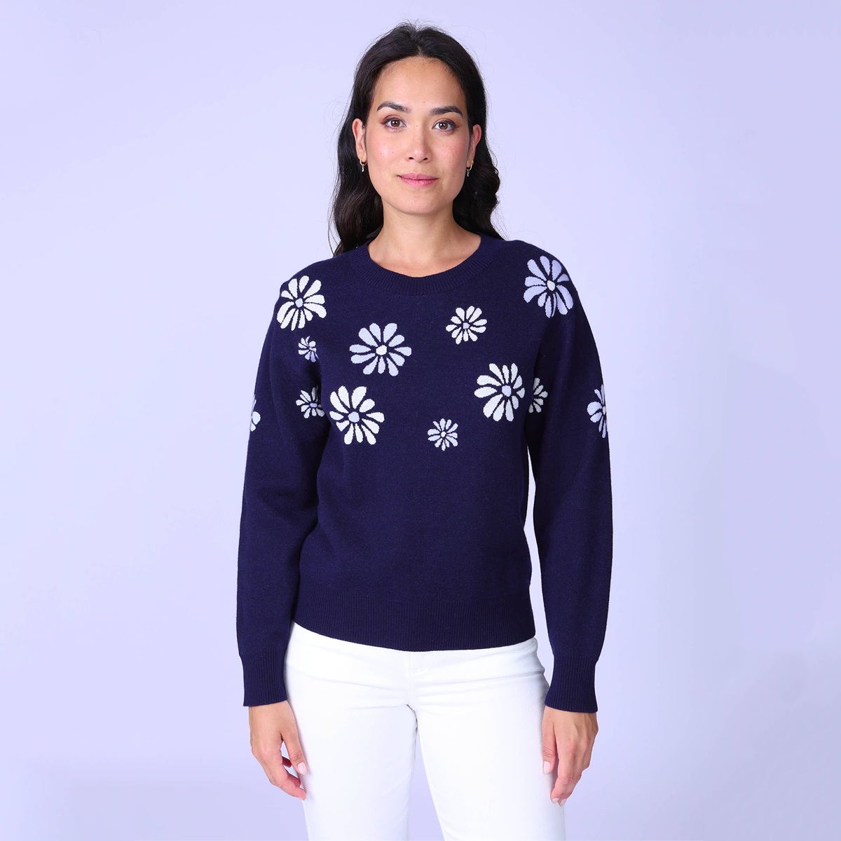 Pull à fleurs Elaine, MISE AU GREEN
