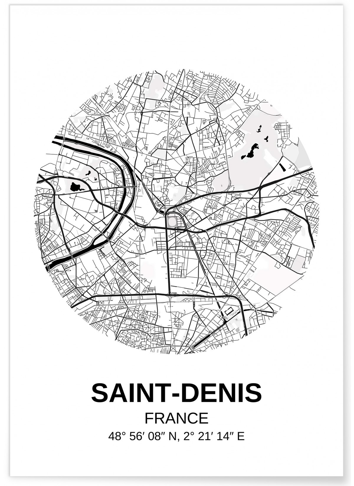 Affiche Carte Saint-Denis, L'AFFICHERIE