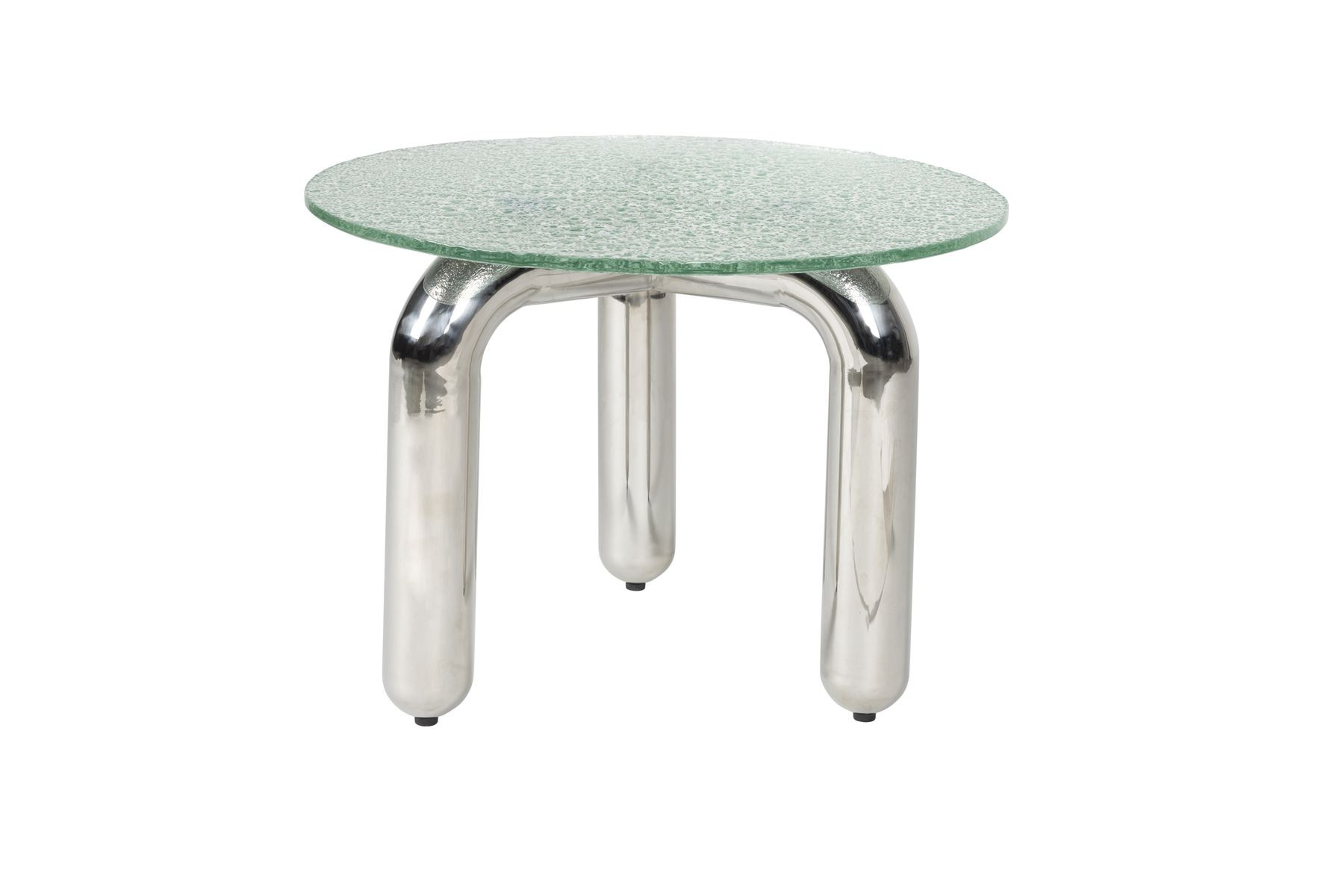 Table basse design ronde en métal, L.60 , MARLY, DUTCHBONE
