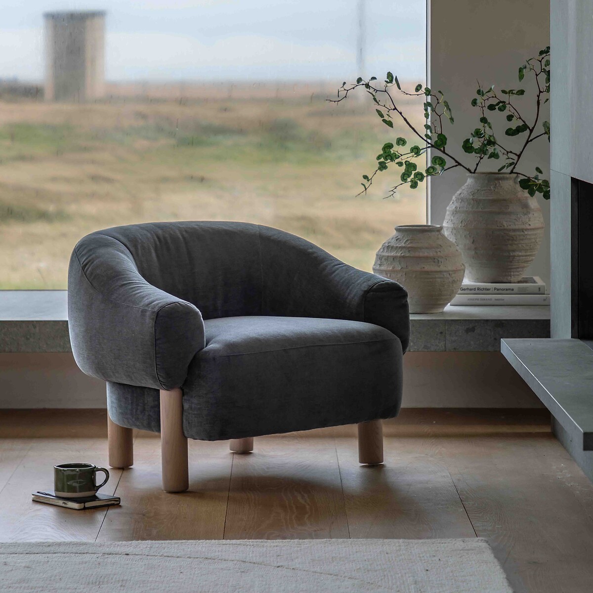 Weston Velvet Chenille Armchair, ÉDITÉ