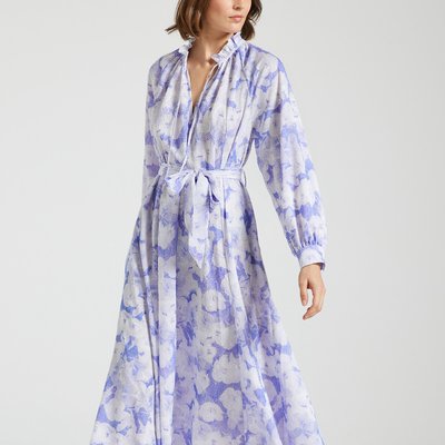 Karookhi Floral Maxi Dress with Pussy Bow and Long Sleeves SAMSOE AND SAMSOE