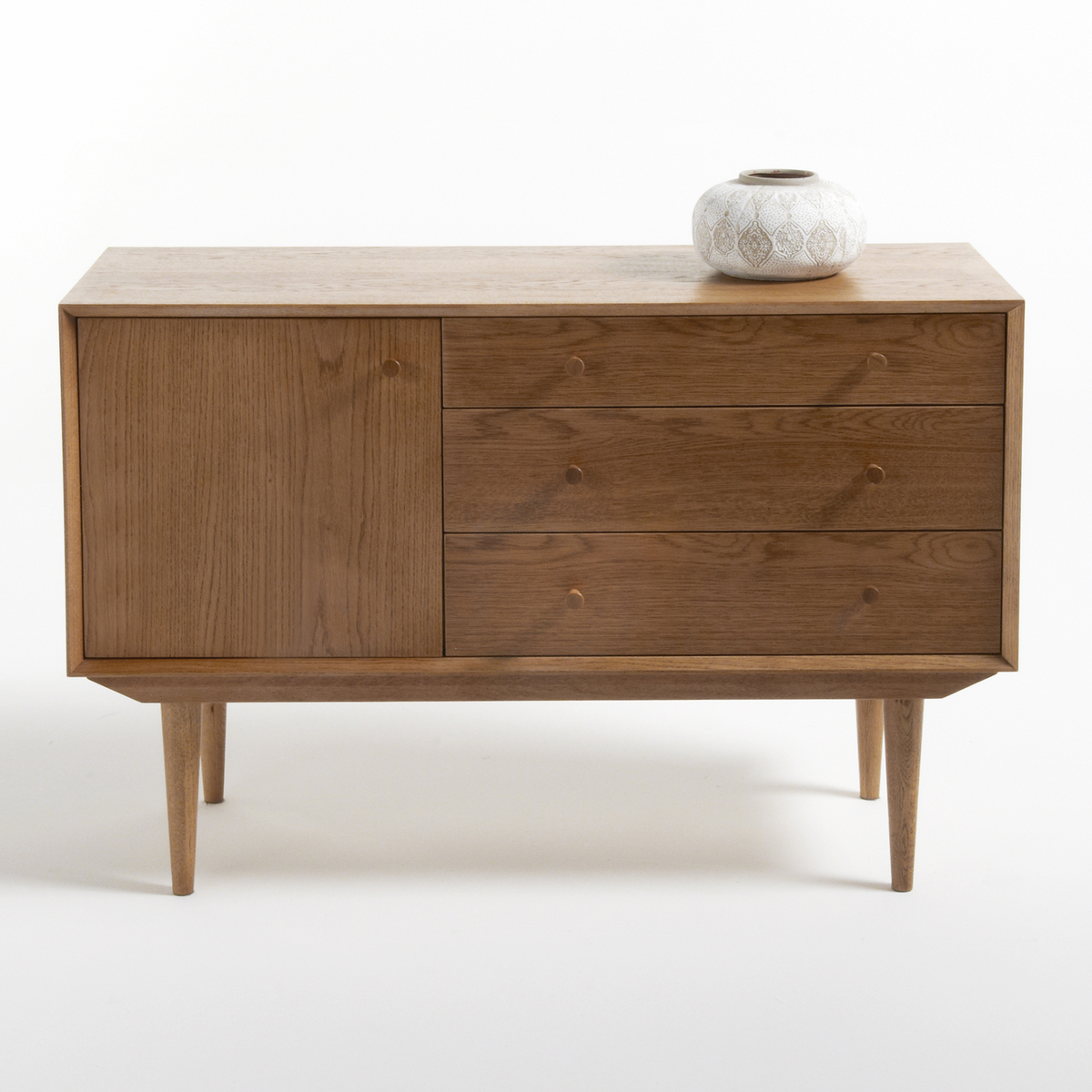 Product photograph of Quilda Vintage Sideboard 1 Door 3 Drawers from La Redoute UK.