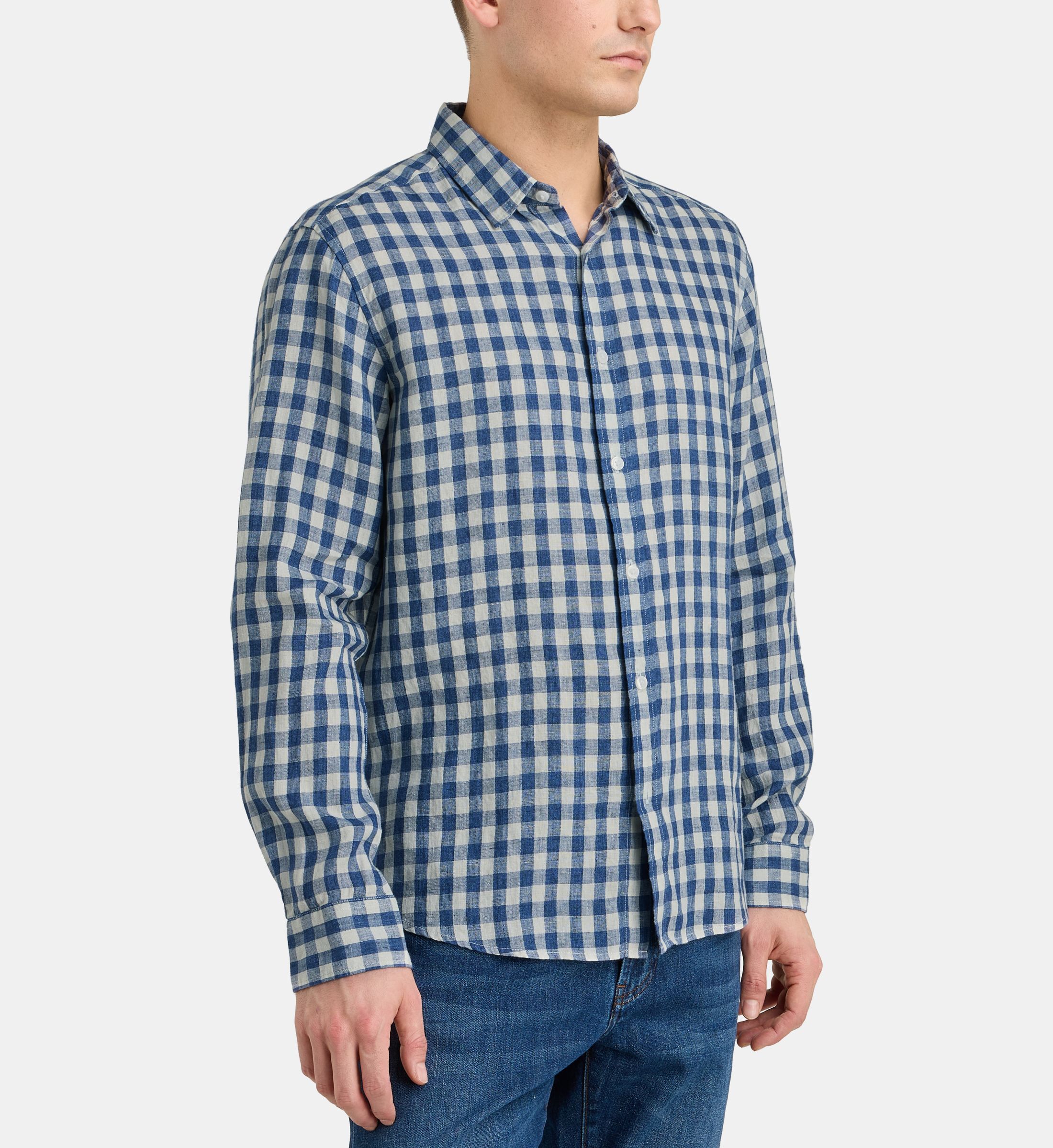 Chemise droite pilindro vichy tartan lin européen™, GALERIES LAFAYETTE