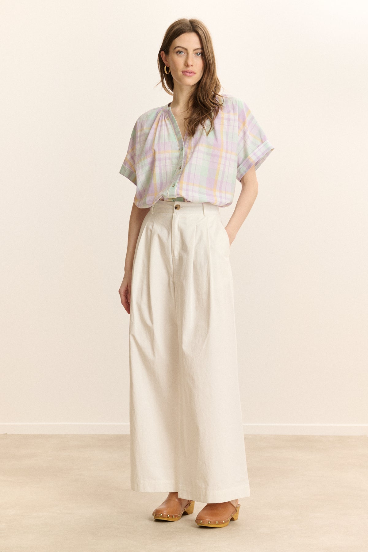 Pantalon large à pinces VOLTAIRE, GARANCE PARIS