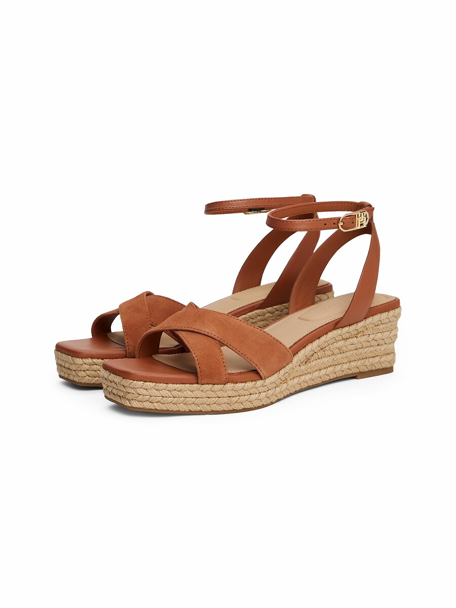 Tommy Hilfiger Sandalias con tacón en cuña de piel — foto 5