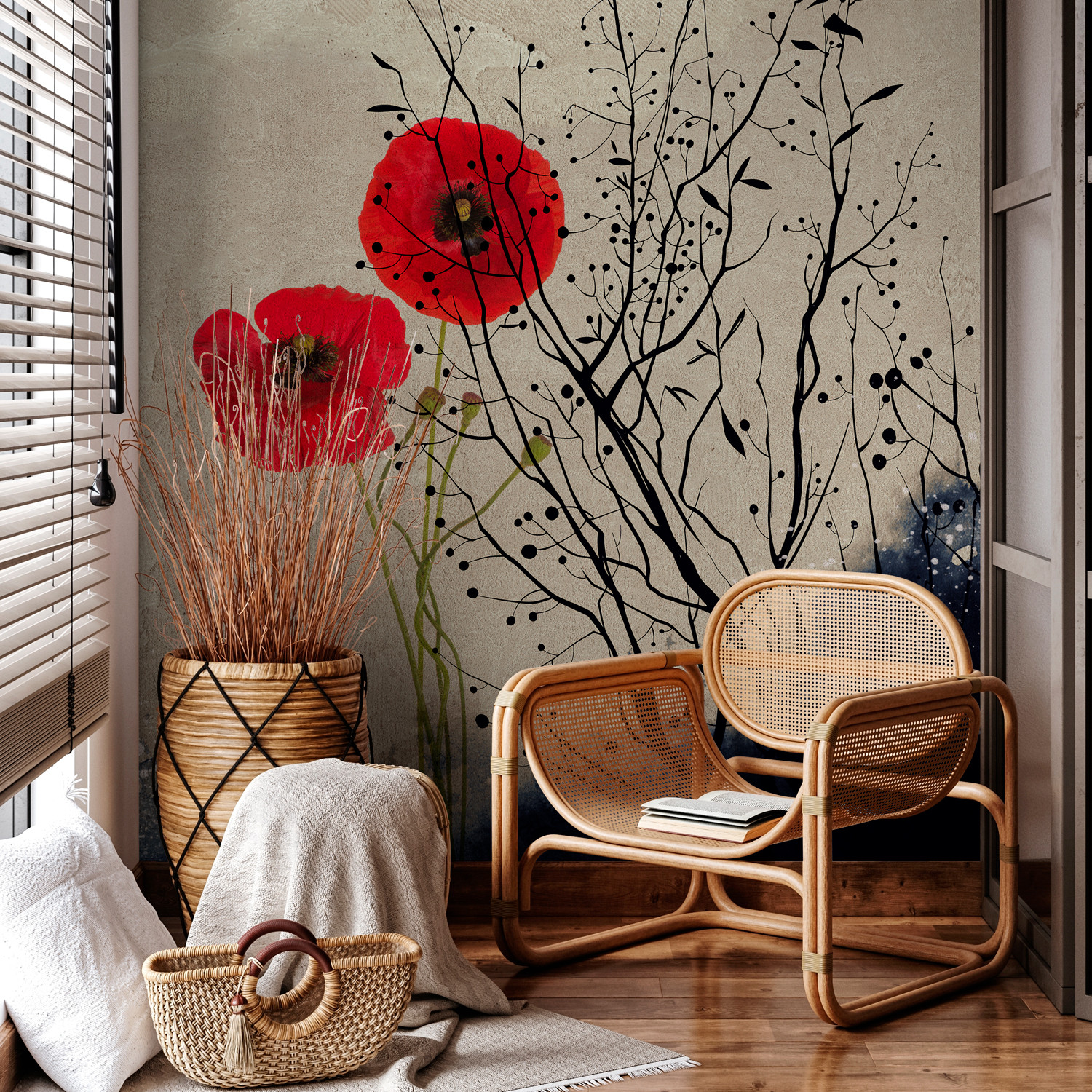 Papier peint panoramique POPPIES, LE PAPIERS DE NINON
