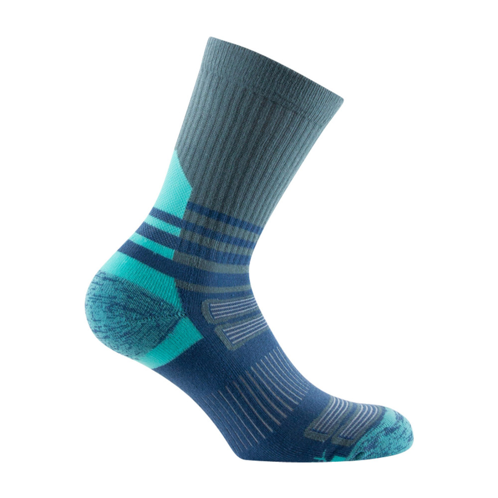 Mi-chaussettes randonnée tige tramée Coton majoritaire, KINDY