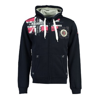 Fespote Printed Hoodie with Zip Fastening GEOGRAPHICAL NORWAY