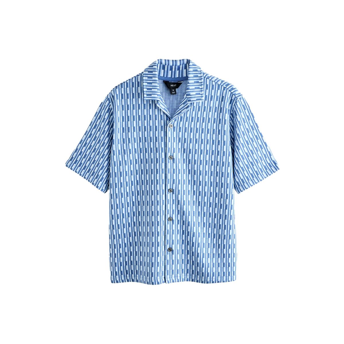 Chemise habillée en jersey motif géométrique, NEXT