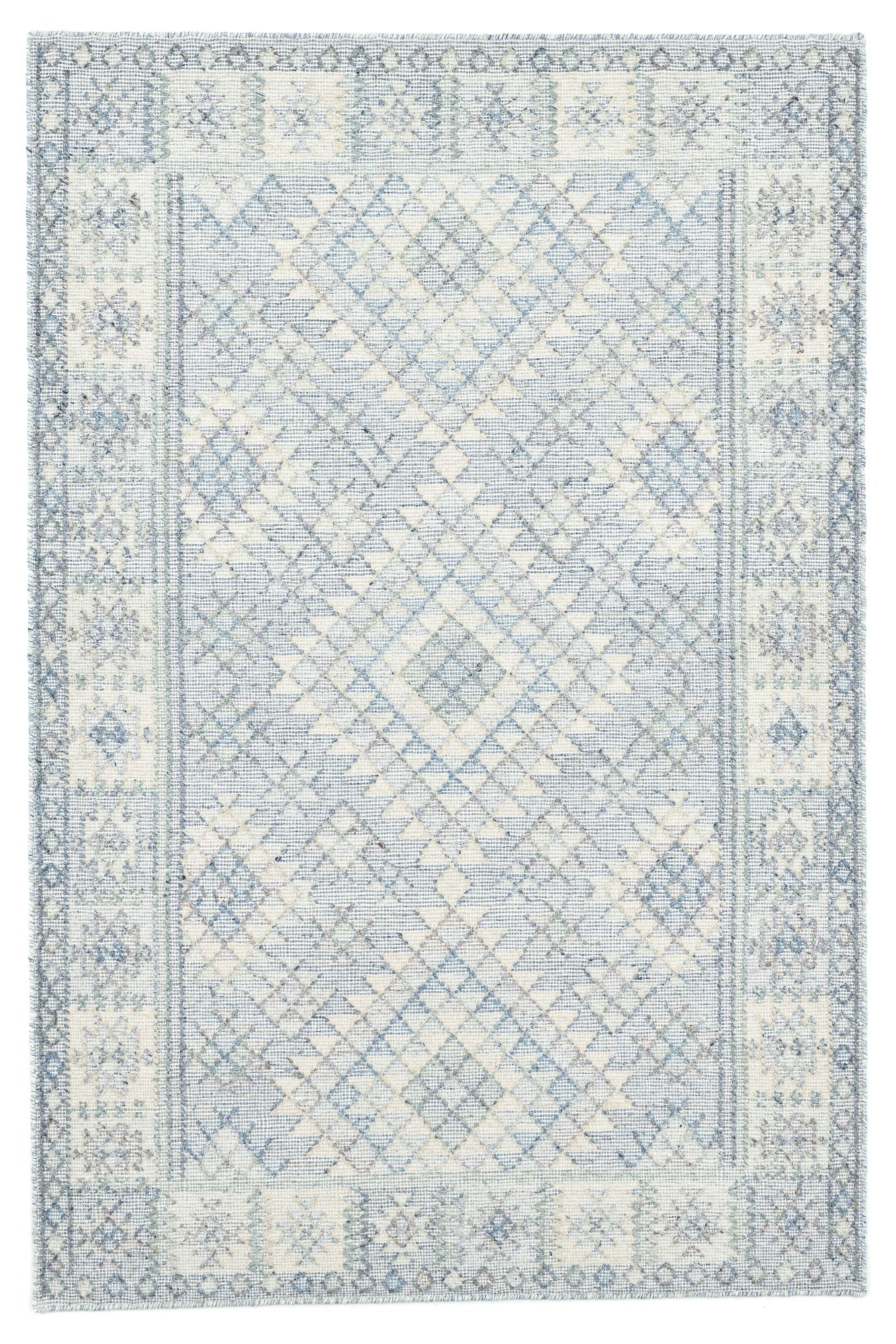 Tapis salon Zilch tissé main, laine et coton, THEKO