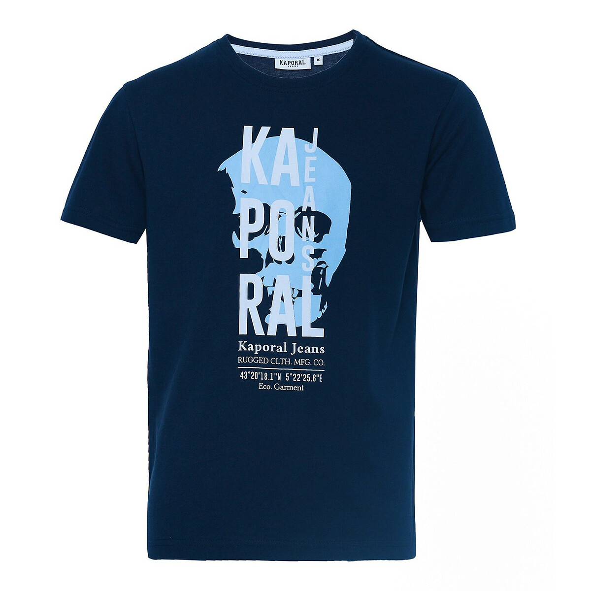 Printed Organic Cotton T-Shirt with Short Sleeves, 10-16 Years