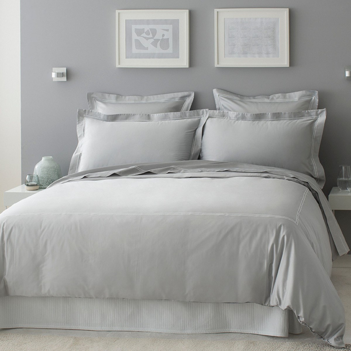 Drap plat satin de coton égyptien RADIEUSE, MPC MAISON