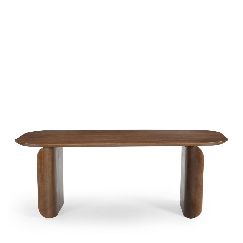 Table à manger 8 personnes en bois massif- DUMAI, DRAWER