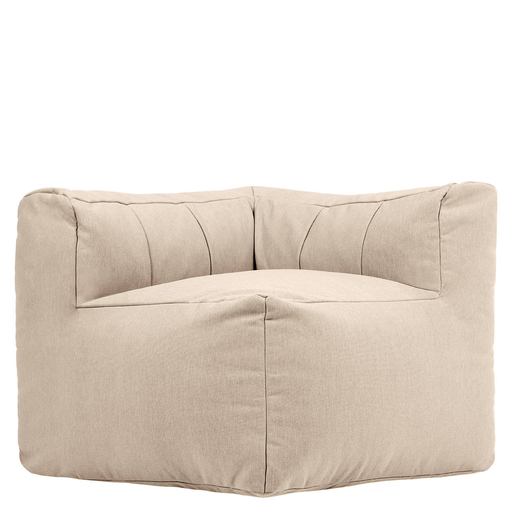 Pouf fauteuil d'angle compressé de jardin modulable en oléfine imperméable Oeko-Tex® - ZEN, ICON
