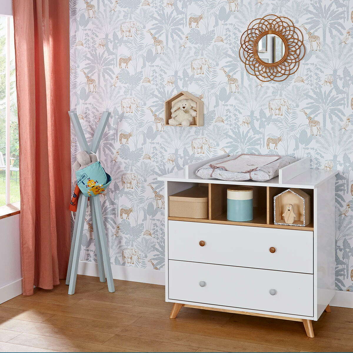 Commode 2 tiroirs bébé KOMBU, AKITEN RETAIL