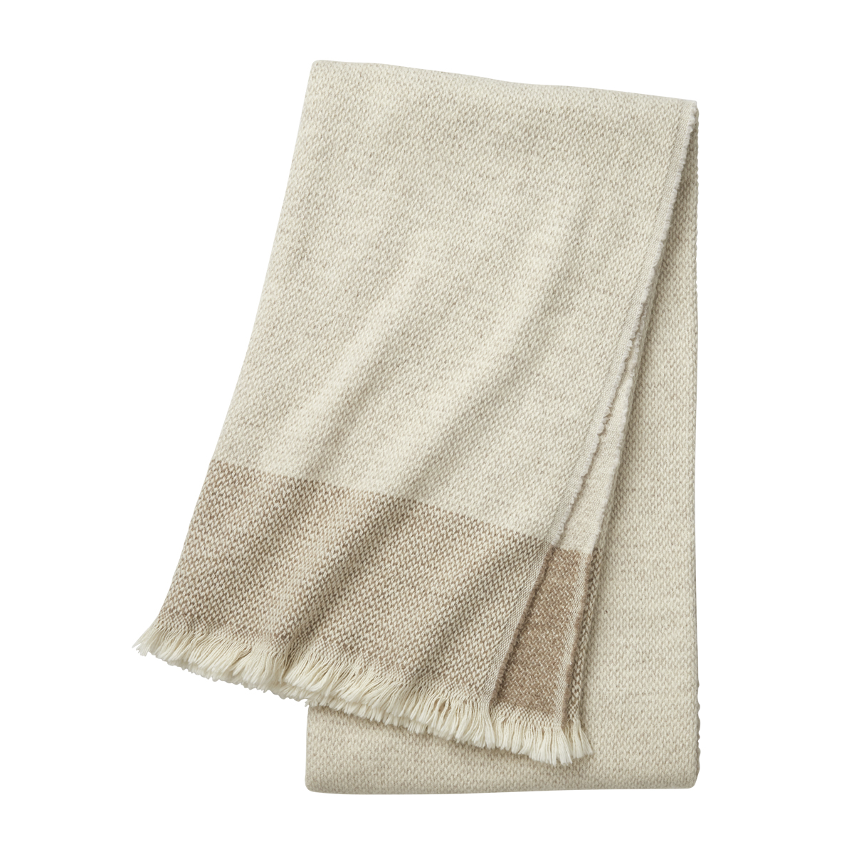 Plaid en coton beige, LOOP, BOSS HOME