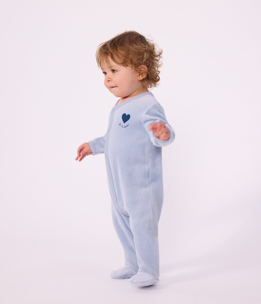 Pyjama avec pieds en velours, PETIT BATEAU
