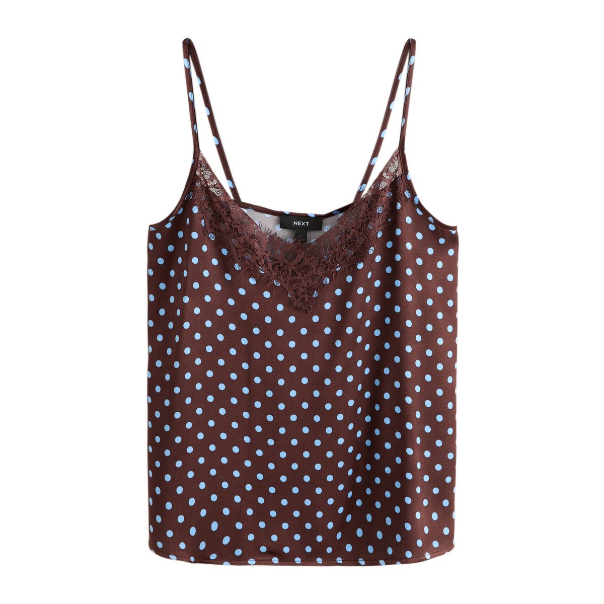 Caraco asymétrique en satin bordé de dentelle, NEXT