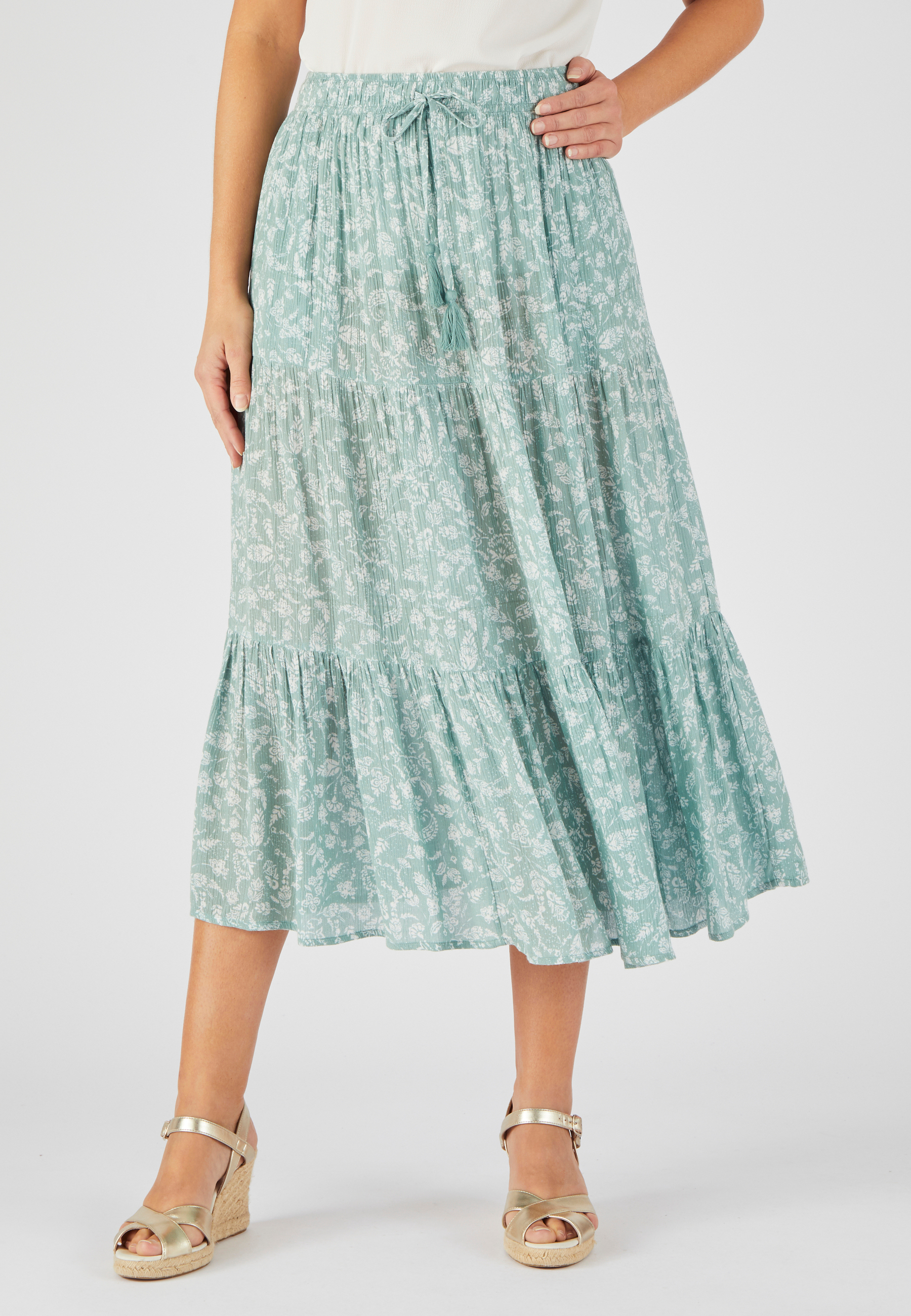 Jupe crépon pure viscose, DAMART