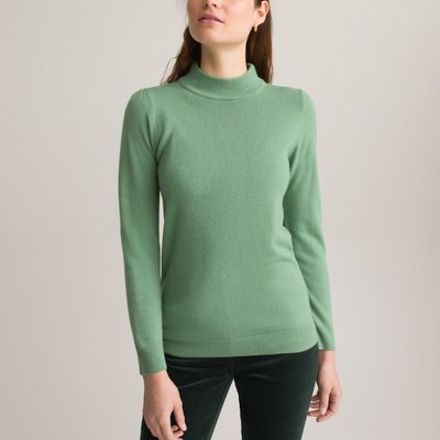 Пуловер с воротником-стойкой из трикотажа, напоминающего на ощупь кашемир ANNE WEYBURN