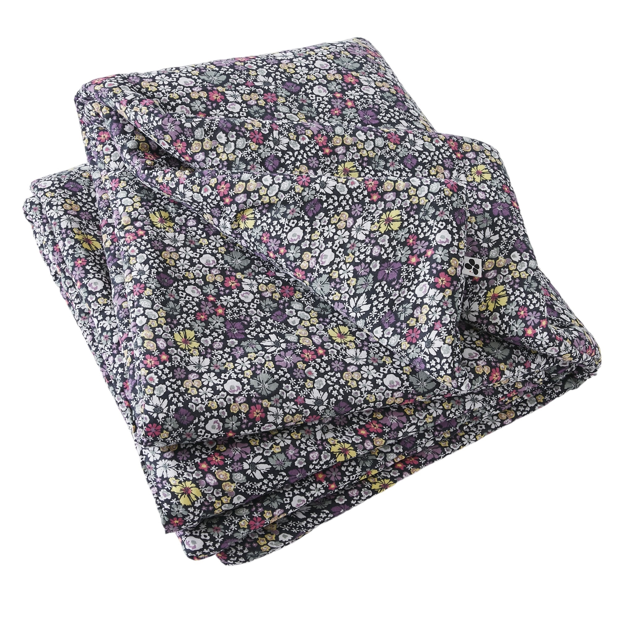Bout de lit gaze de coton Malia fleuri, EDEN