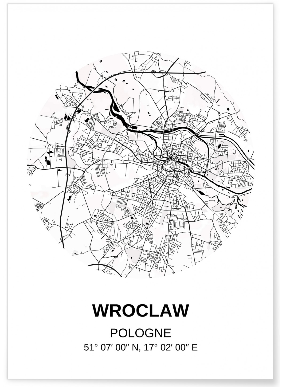 Affiche Carte Wroclaw, L'AFFICHERIE