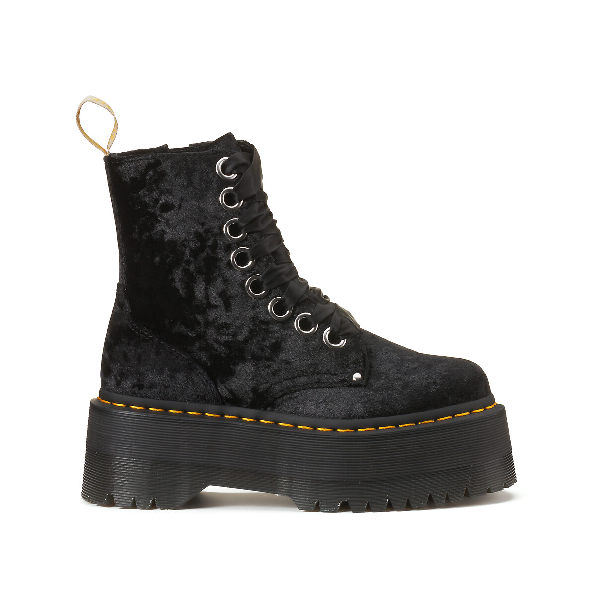 Boots velours a plateforme jadon max noir Dr. Martens La Redoute