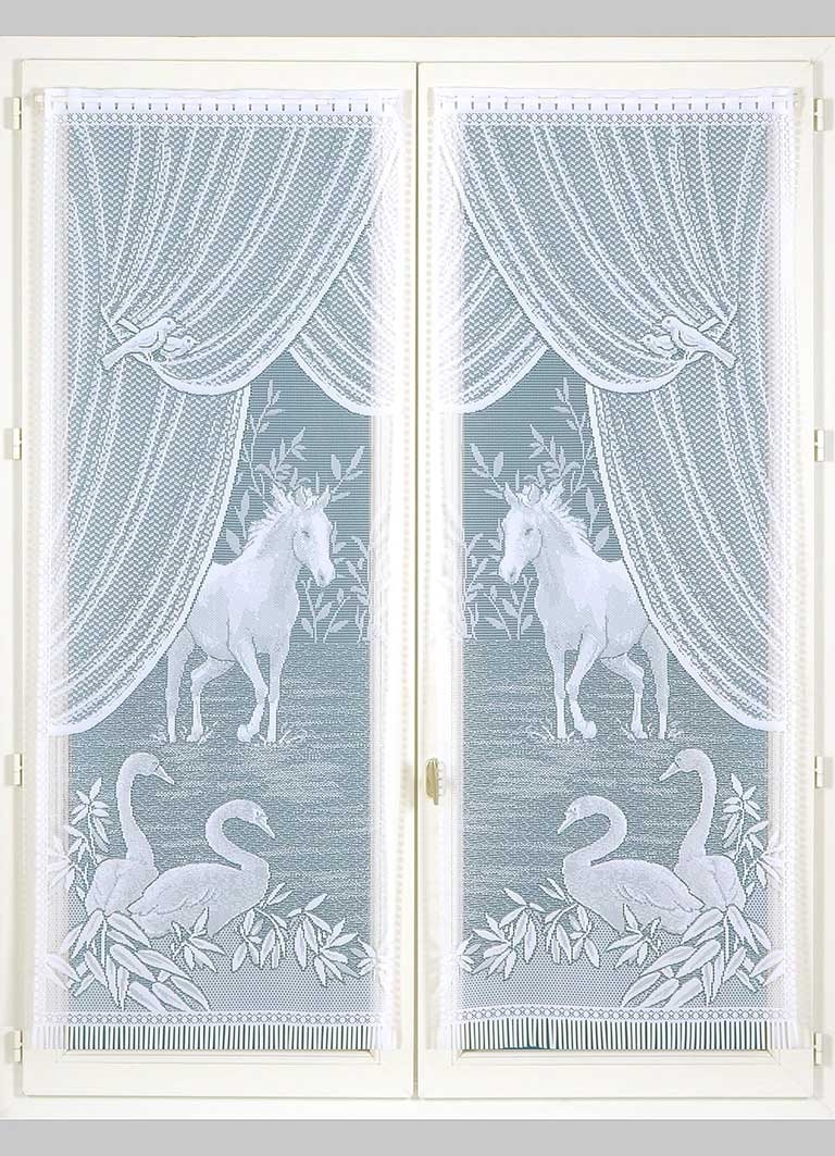 Paire de petits voilages Esprit "Equestre", HOME MAISON