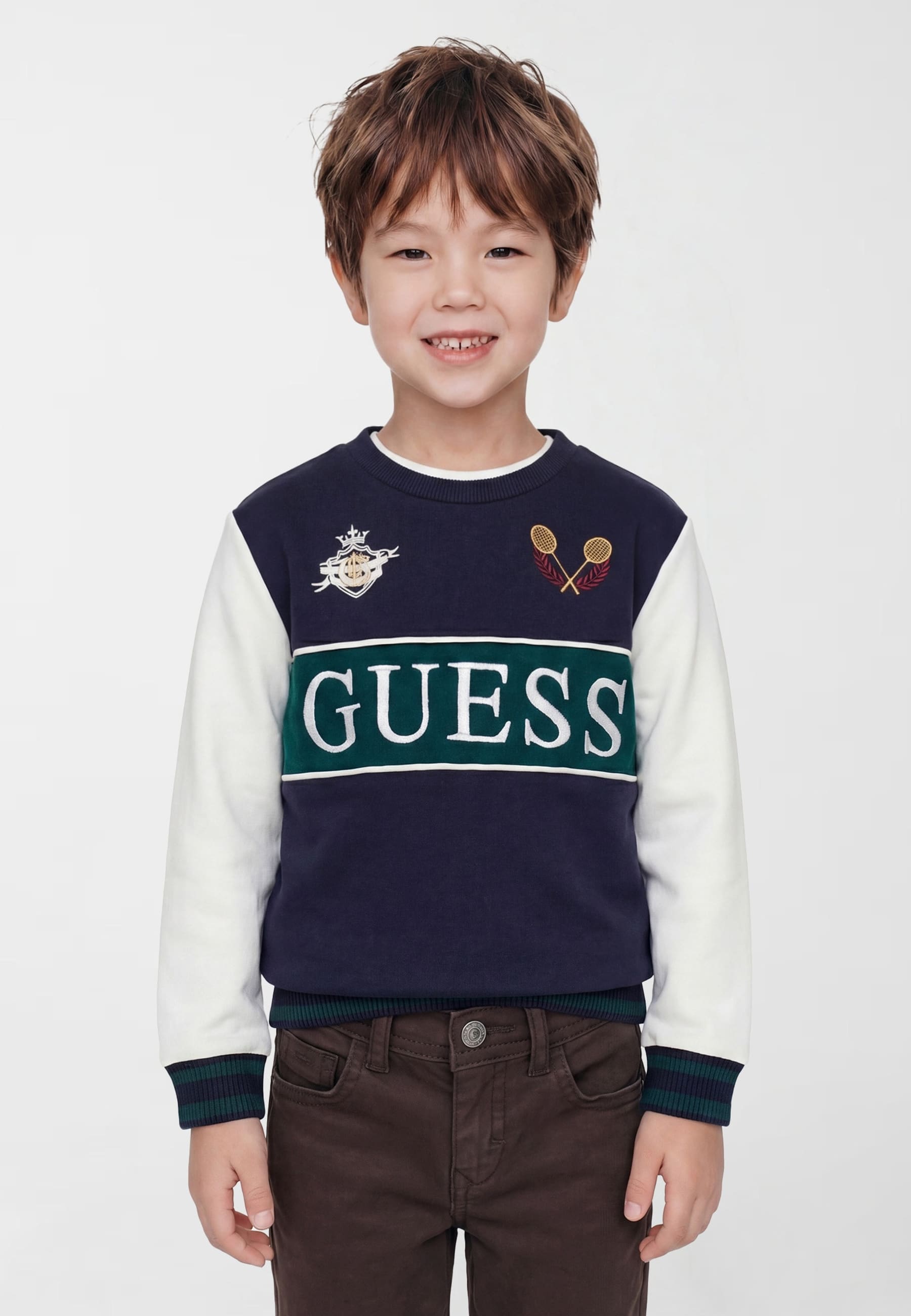 Sweatshirt Avec Logo Brodé, GUESS KIDS